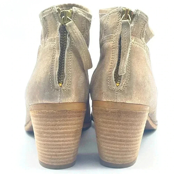 APROPO GOLD ANKLE BOOTS BOOTIES SIZE 41 BLOCK HEELS - Picture 9 of 12